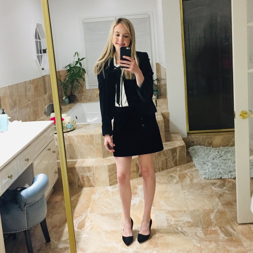 Black Velvet Blazer Size 4